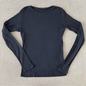 Brandy Melville Navy Blue Long Sleeve Top